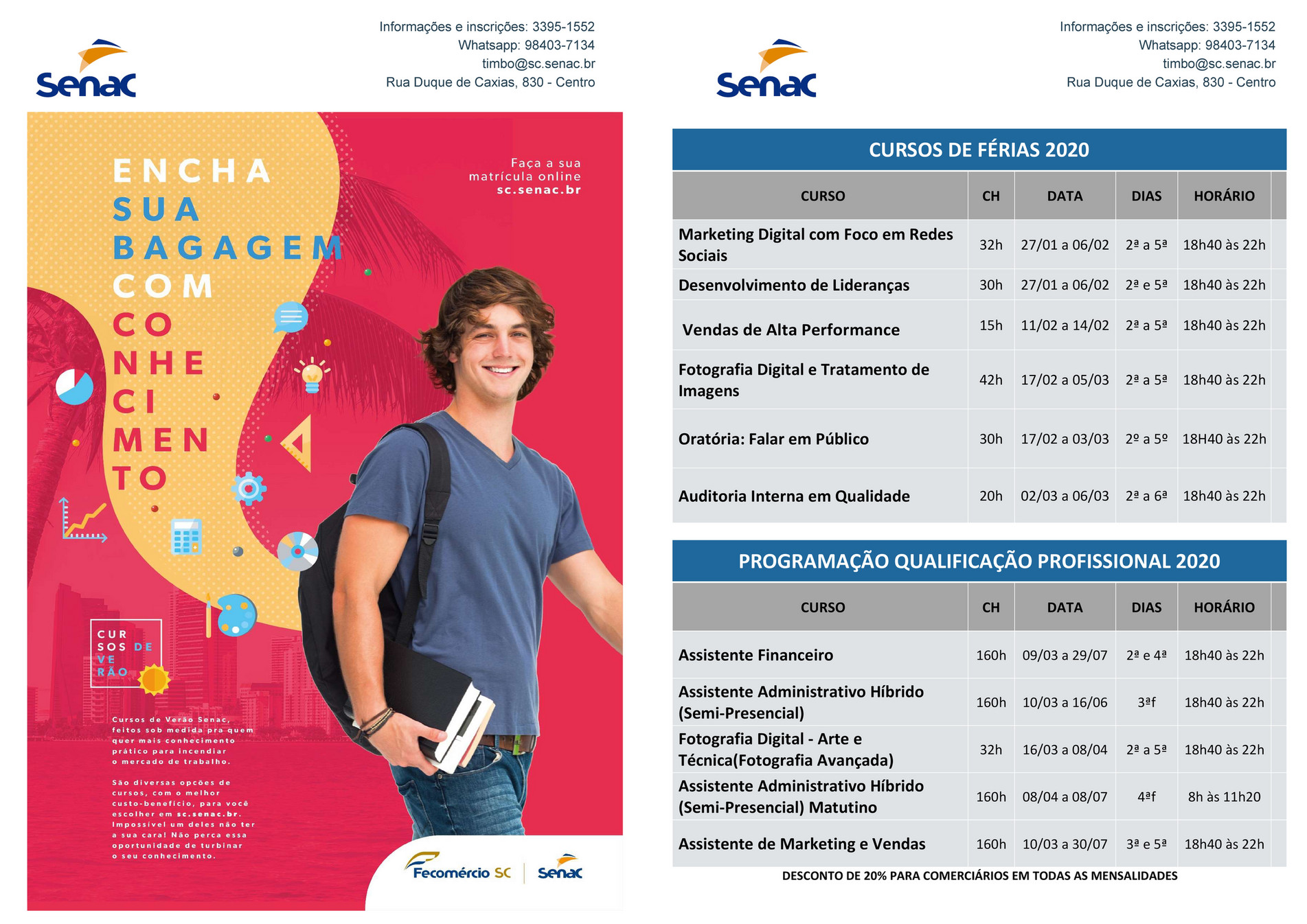 Senac - Programação Férias + Assistentes - Sem Valor - Page 1 - Created ...