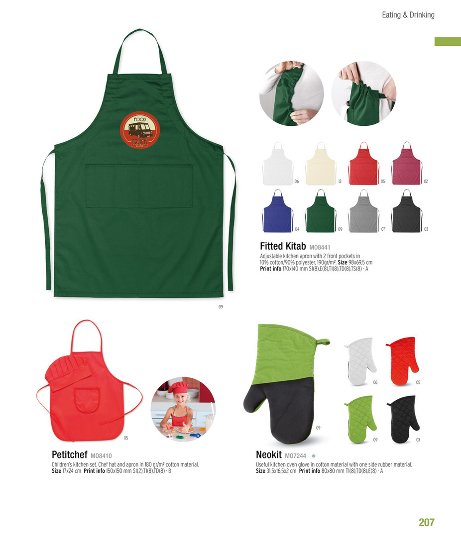 Kitchen apron in cotton Kitab