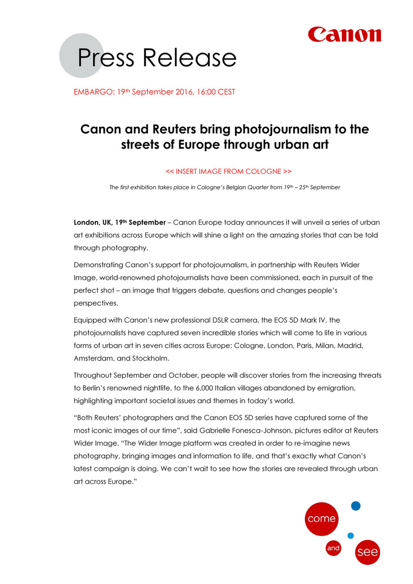 My Publications Canon Wider Image Campaign Press Release Page 1 Created With Publitas Com