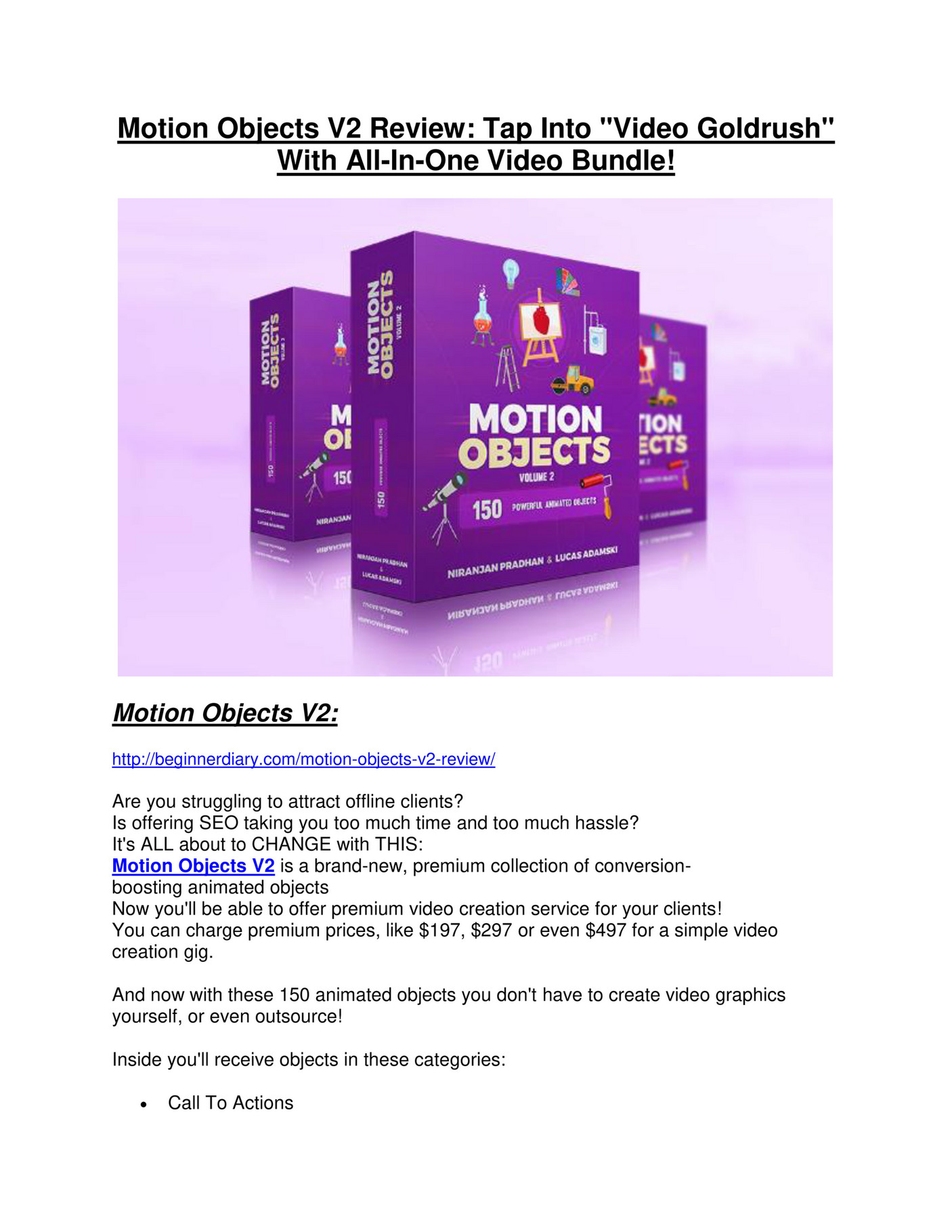 My publications - Motion Objects V2 Review & (Secret) $22,300 bonus ...