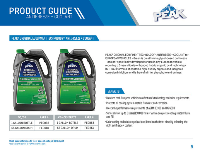 PEAK BlueDEF Final Charge PRODUCT CATALOG - Page 8-9 - Created with ...