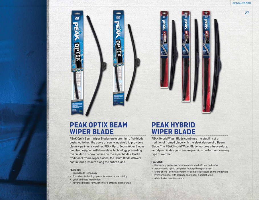 peak wiper blades