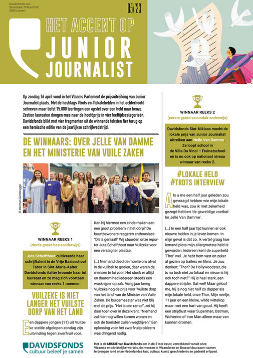 Davidsfonds - Davidsfonds Het Accent Op Junior Journalist - Mei 2023 ...