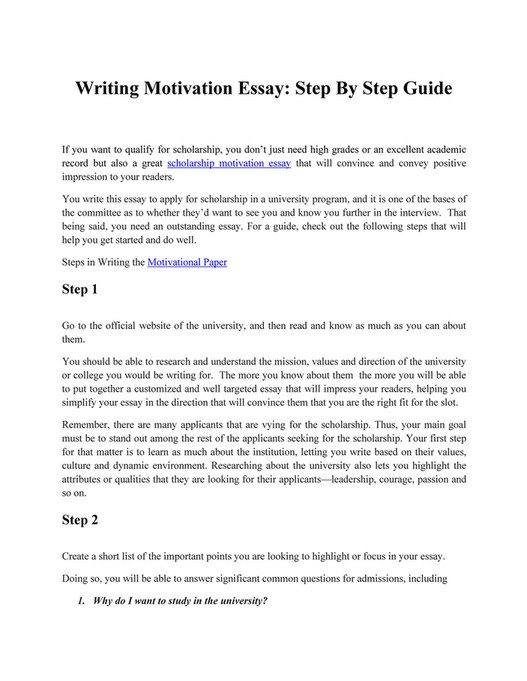 contoh motivation essay