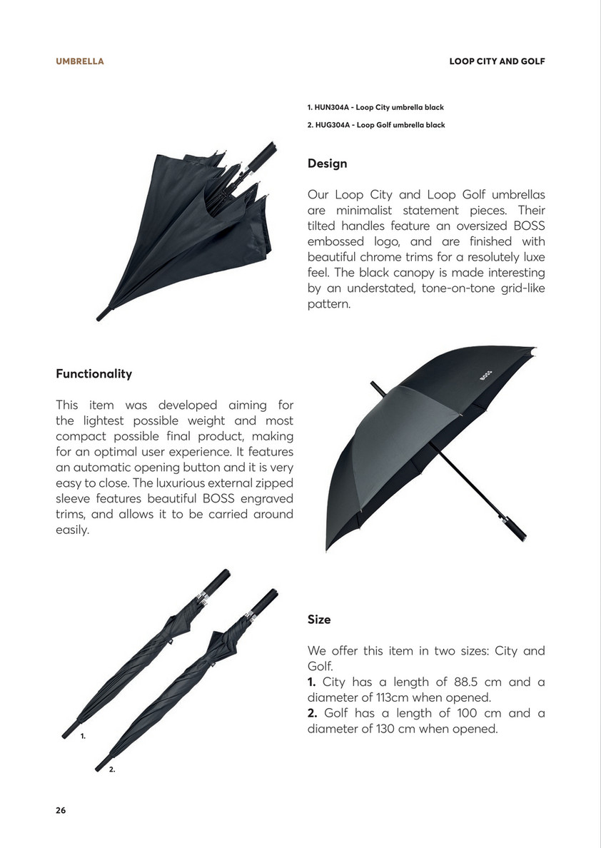 hugo boss golf umbrella