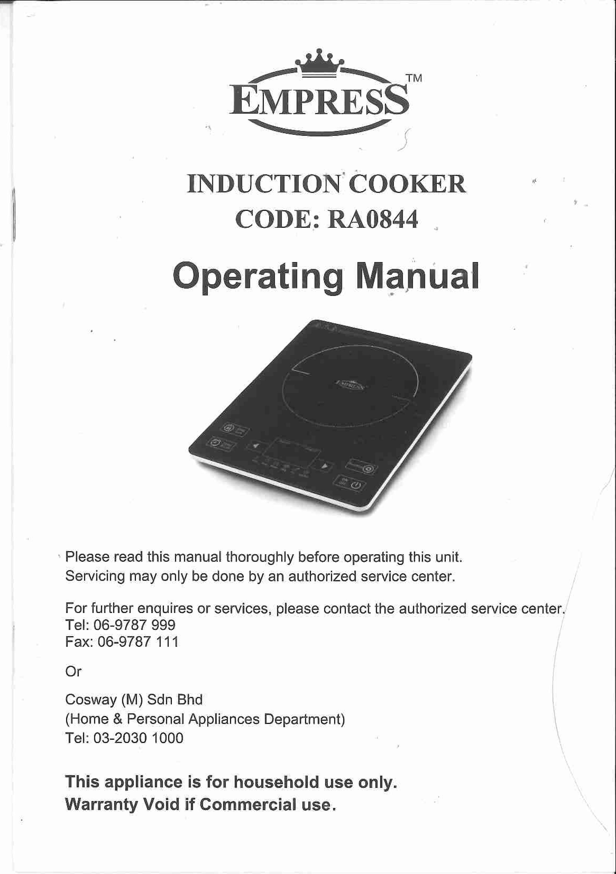 cosway induction cooker