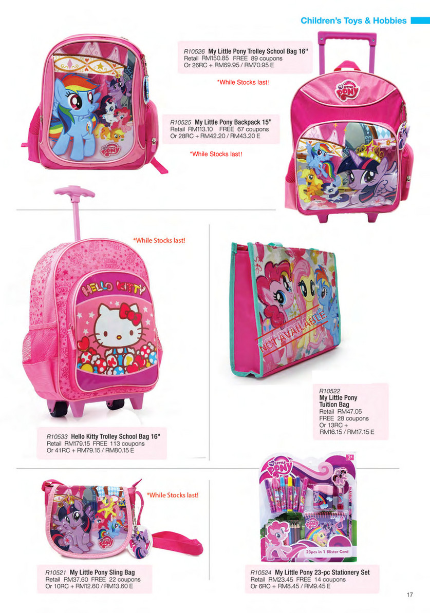 my little pony school bag malaysia