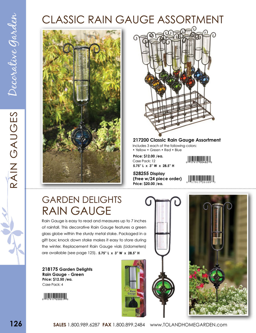 Toland Home And Garden Rain Gauge Fasci Garden