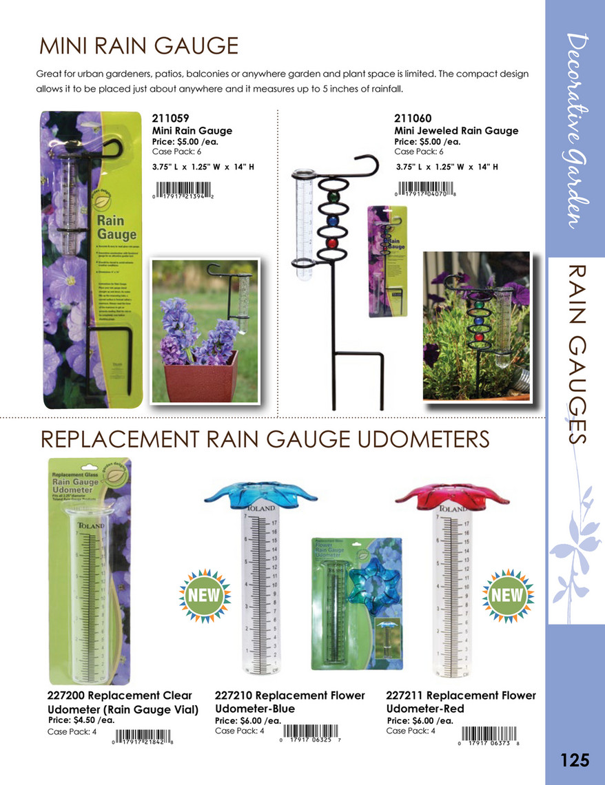 Toland Home Garden Clear Replacement Rain Gauge Udometer 227200 2pack