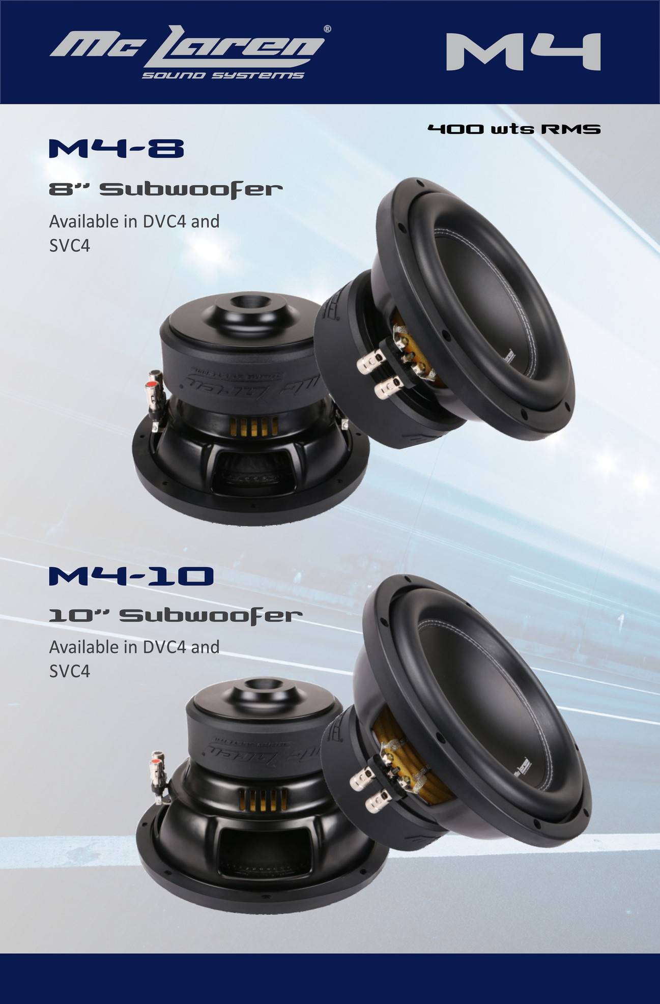 mclaren m4 8 subwoofer