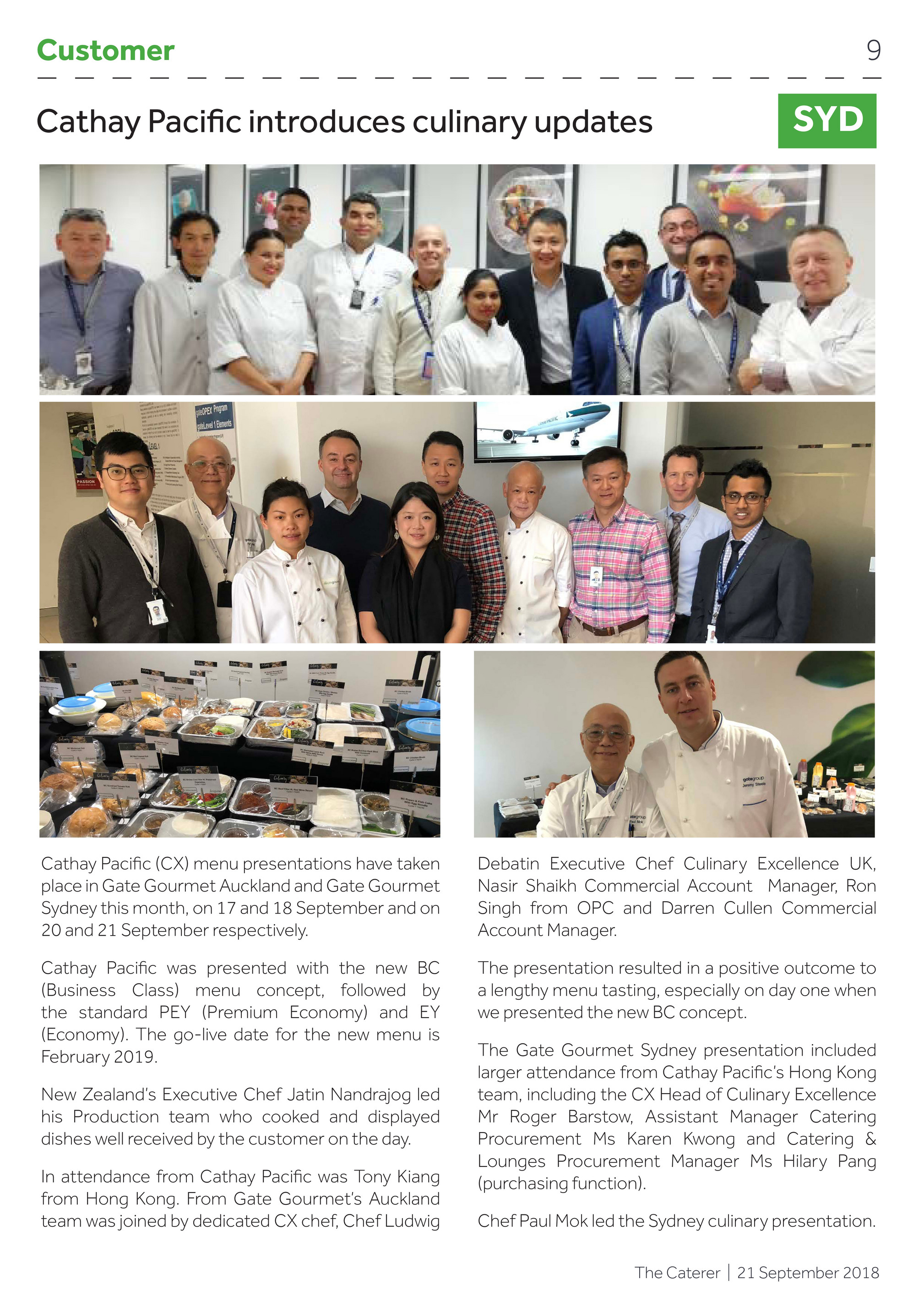 Gate Gourmet The Caterer 21 September 18 Page 1 Created With Publitas Com