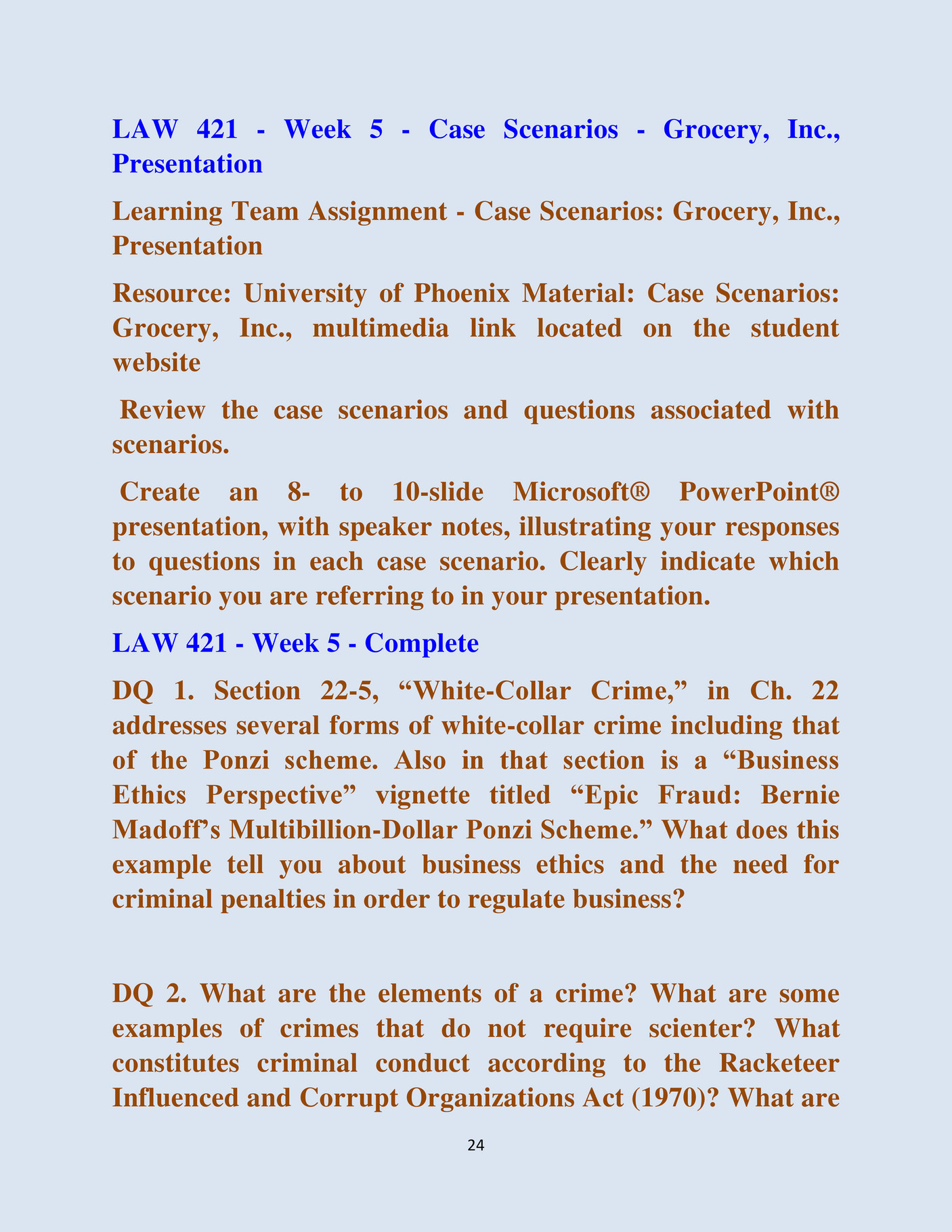 week 4 law 421 case scenario week 4 law 421 case scenario