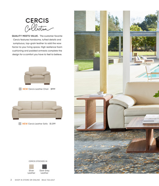 Cercis leather deals sectional