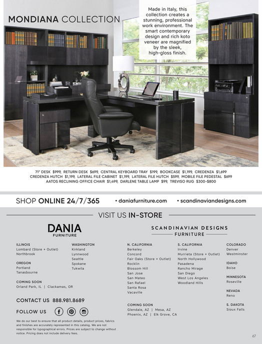 Dania Furniture 2019 Spring Summer Catalog Mondiana Credenza Hutch