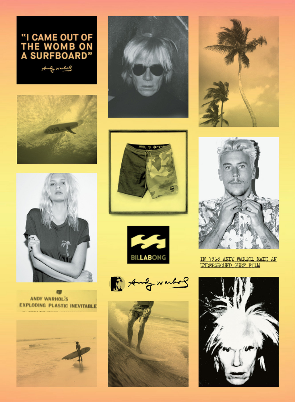 Andy Warhol - BILLABONG AndyWarhol  ウエットスーツ ショートジョン L BILLABONG AndyWarhol ウエットスーツ ショートジョン L