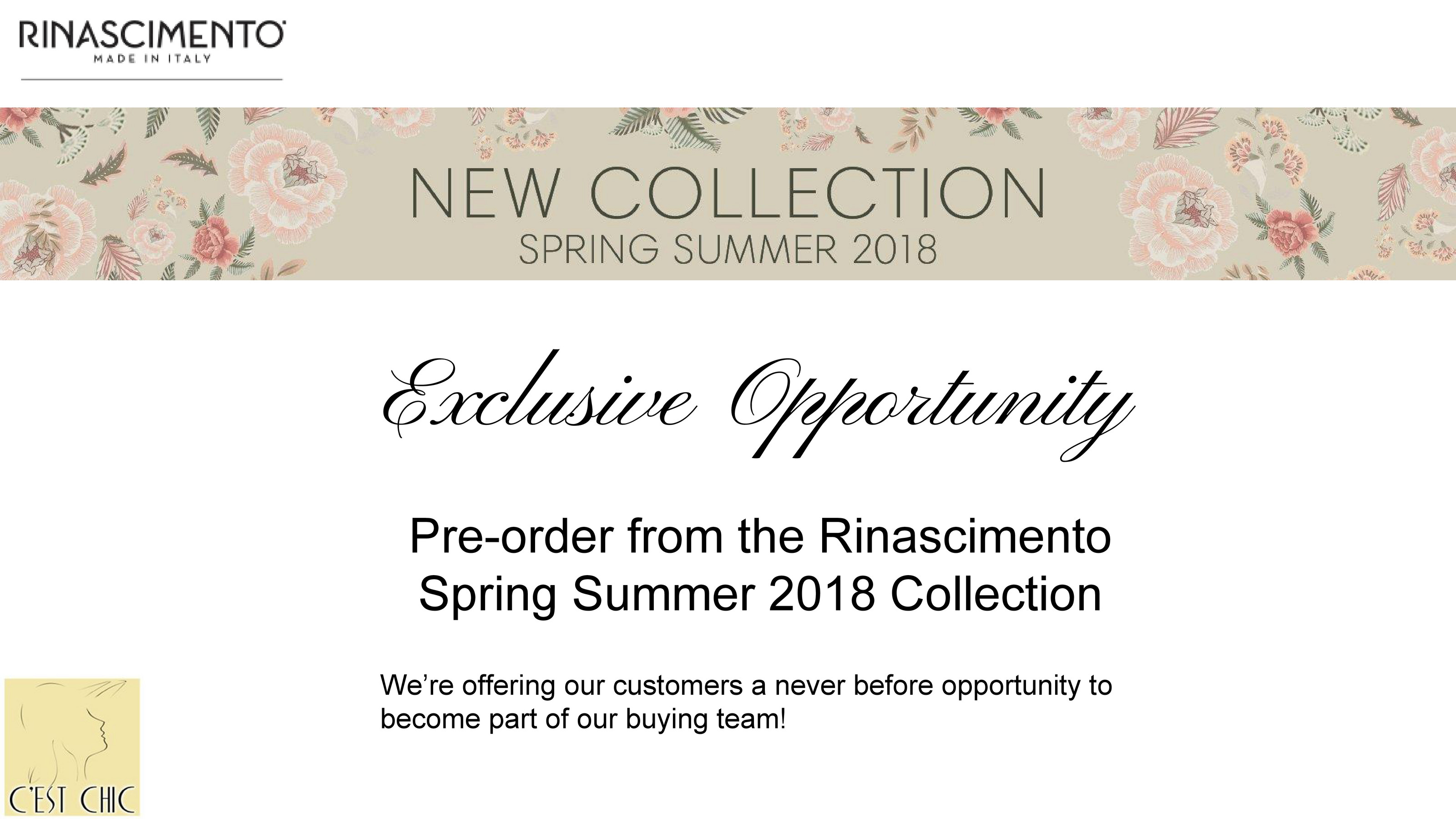 C Est Chic Boutique Rinascimento Pre Order Spring Summer 18 Page 11 Created With Publitas Com