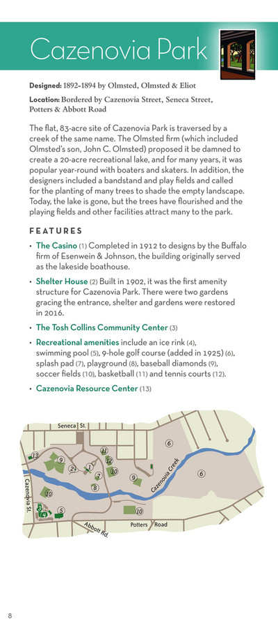 BOPC - Buffalo Olmsted Park System Map & Guide - Page 10-11 - Created ...