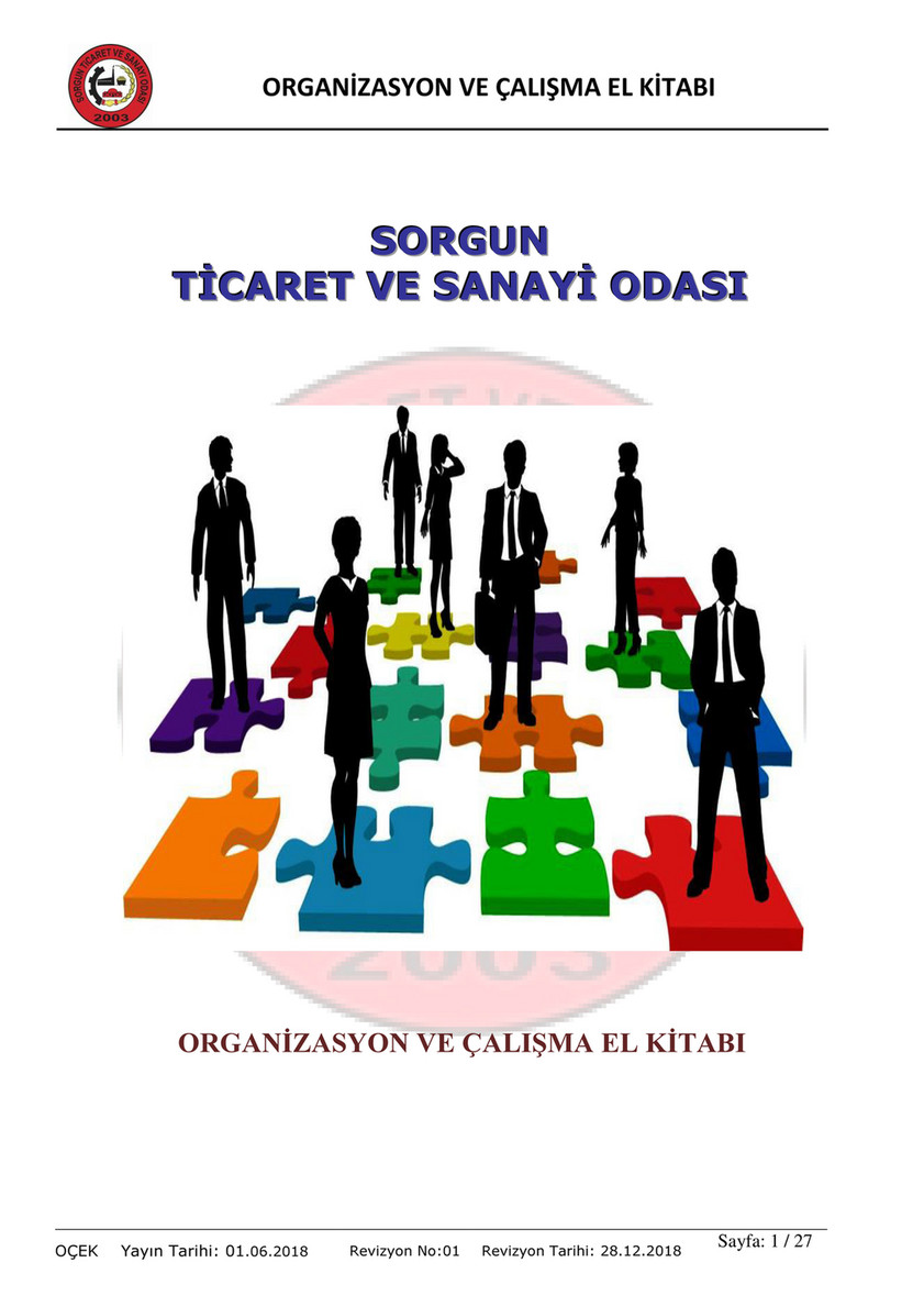 Mirsoft Bilisim Teknolojileri - SORGUN TSO - ÇALIŞMA VE ORGANİZASYON EL  KİTABI