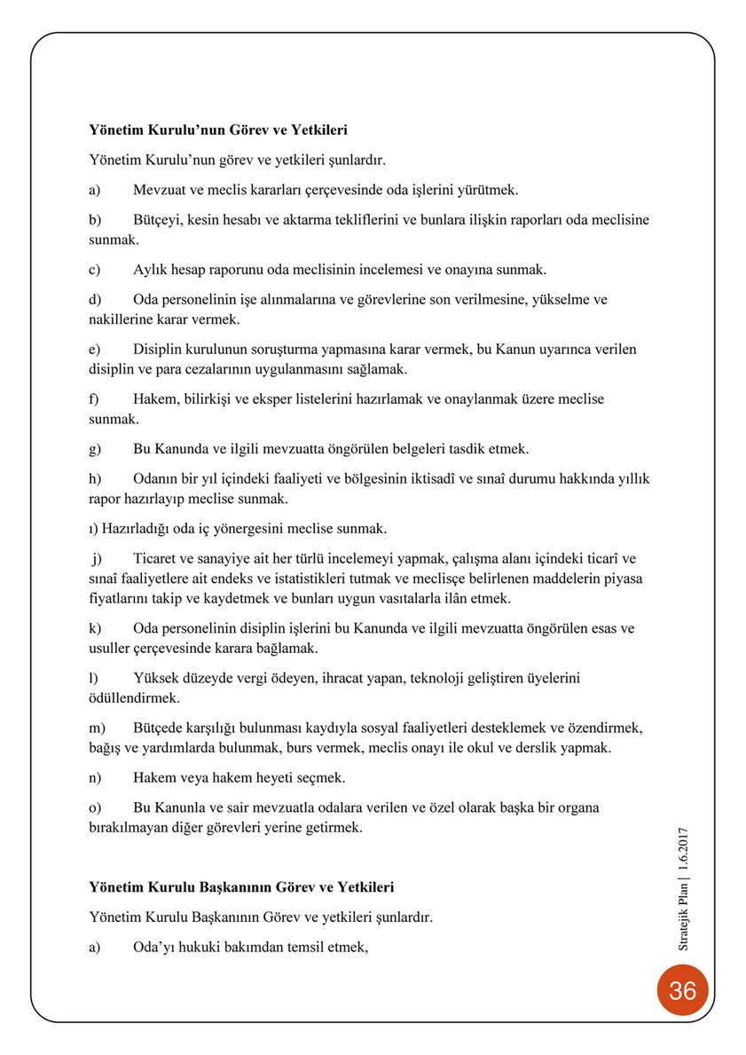 Stratejik Plan Bogazliyan Ticaret Ve Sanayi Odasi Sayfa 36 37 Created With Publitas Com