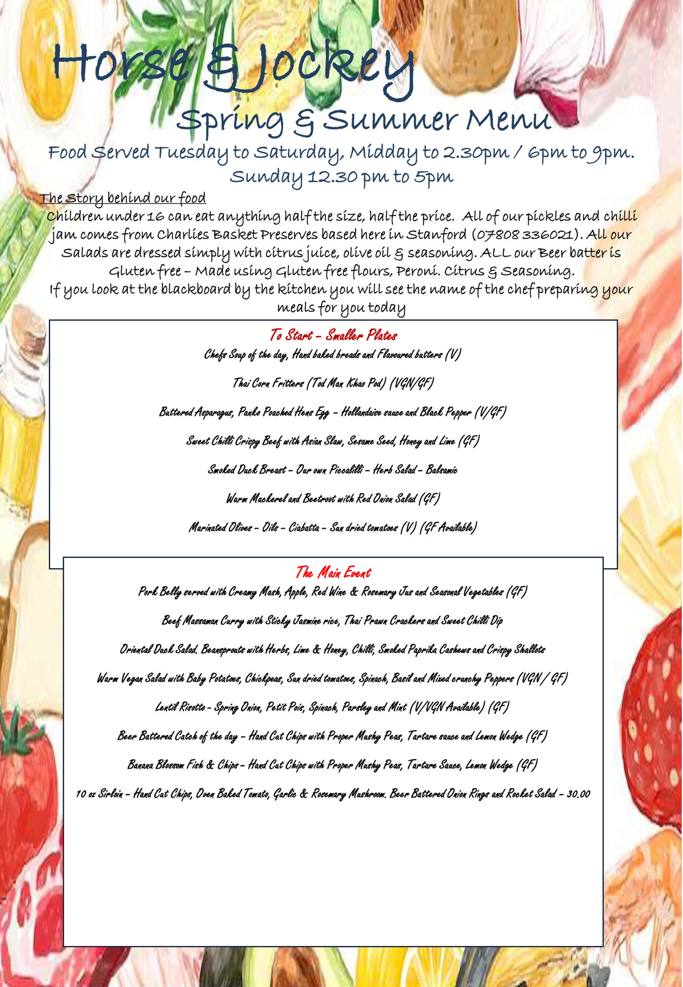 UpDate Websites - Horse & Jockey Spring Summer Menu 2023 - Page 1 ...