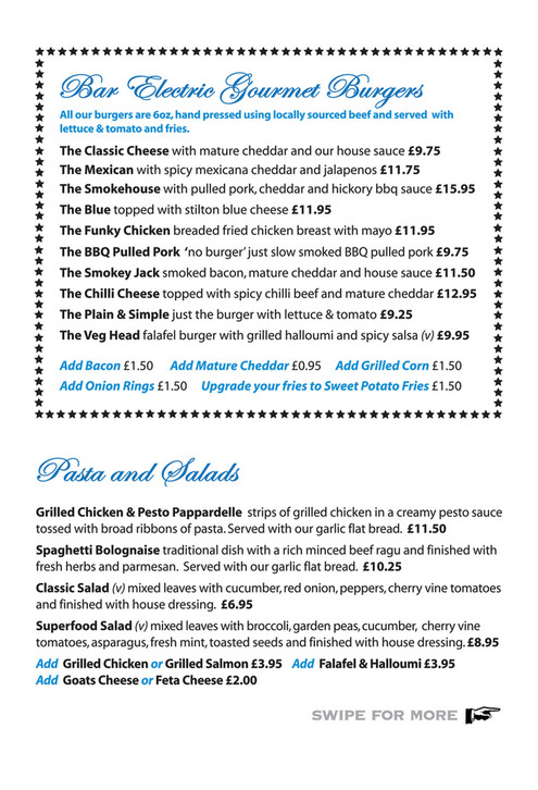 UpDate Websites - Bar Electric Full Menu - Page 2-3 - Created with ...