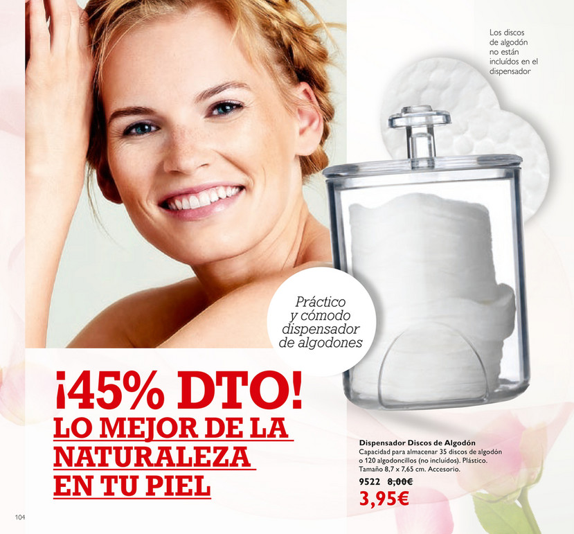 Oriflame - Dispensador discos de algodón