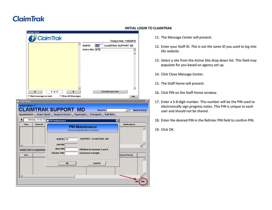Remarkable Health LAKB Initial Login to Claimtrak Page 3