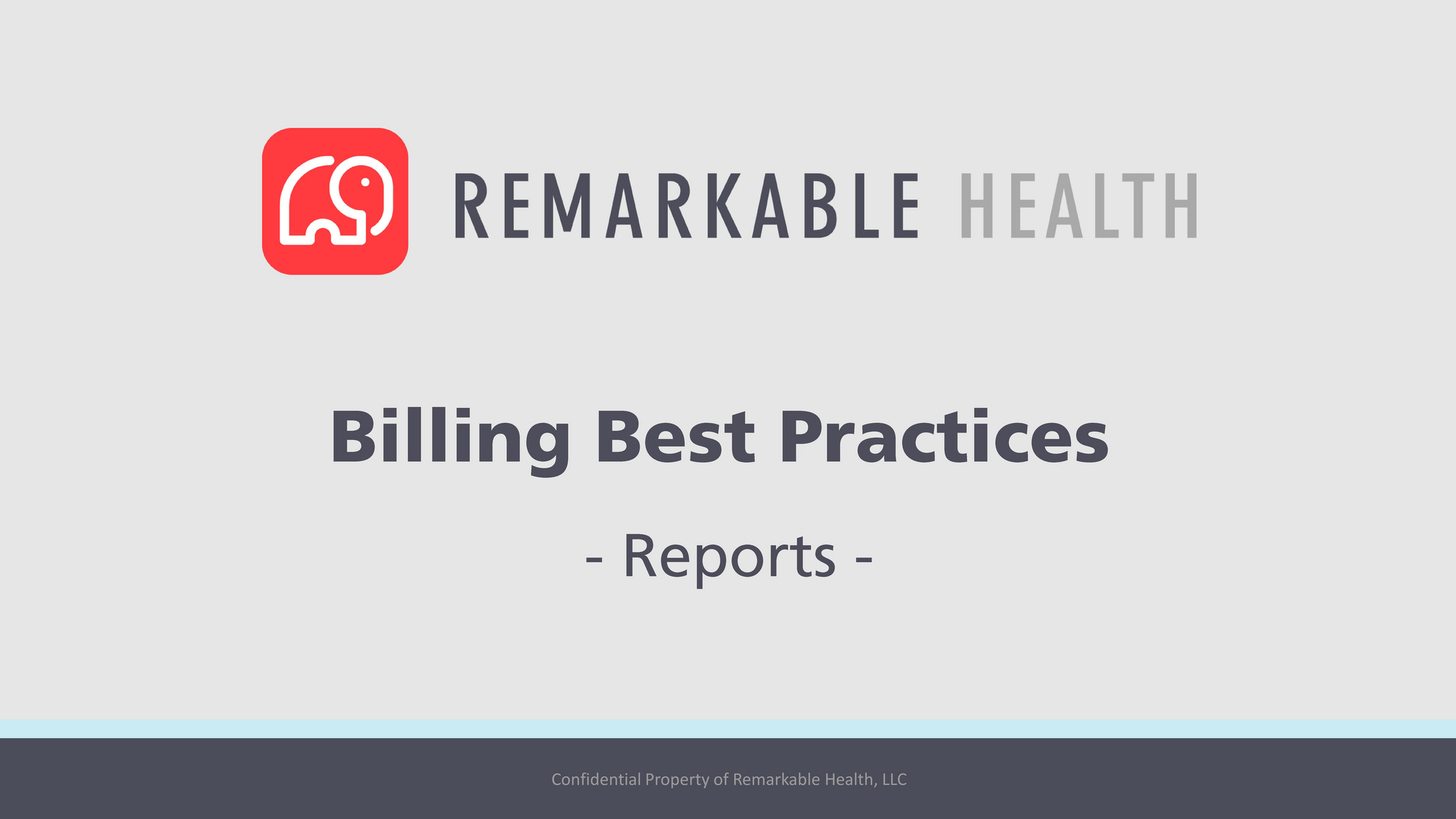 Remarkable Health Financial Best Practices Session One 2.28.18