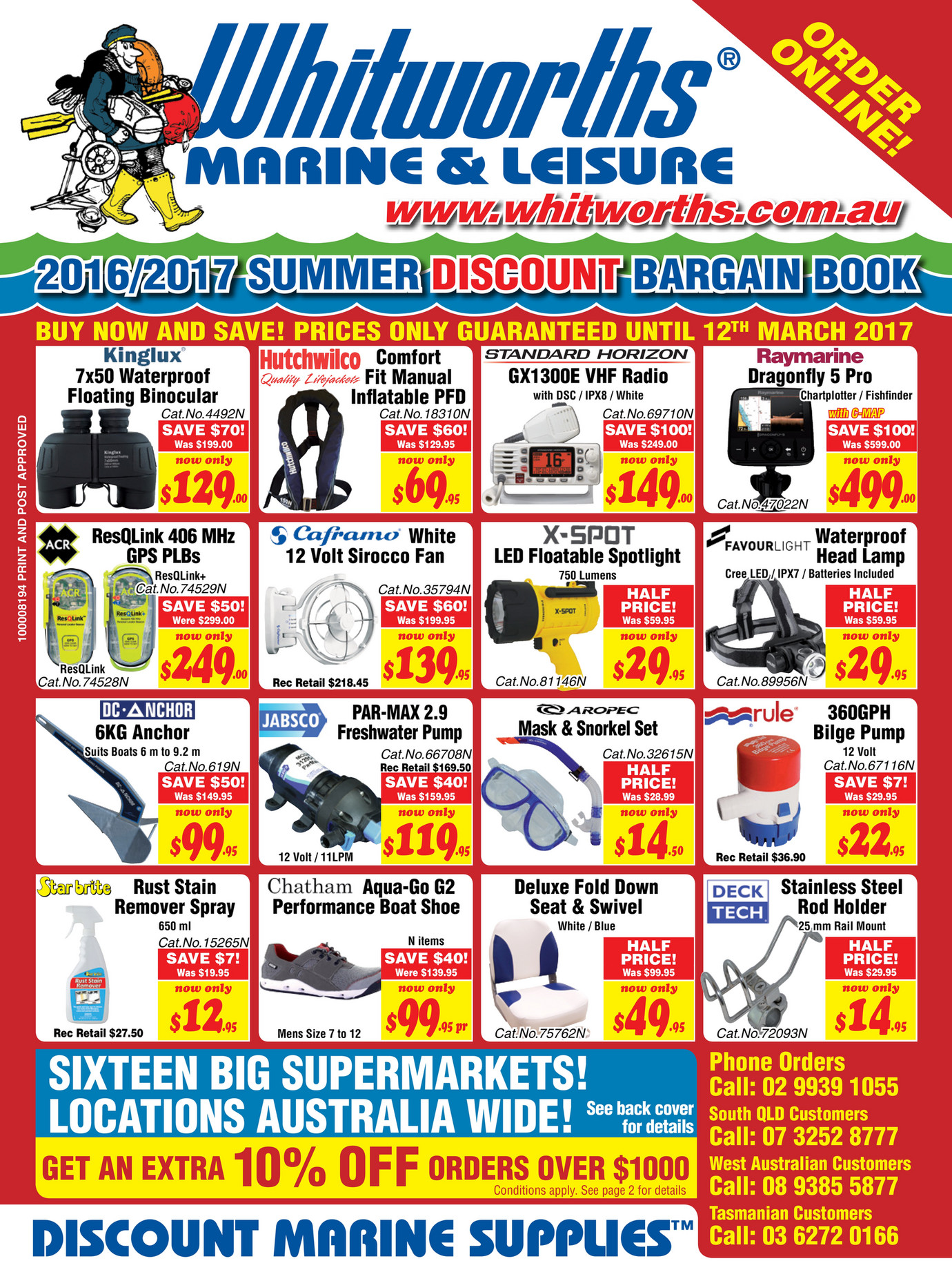 Whitworths 2016/2017 Summer Discount Boating Bargain Book Page 1