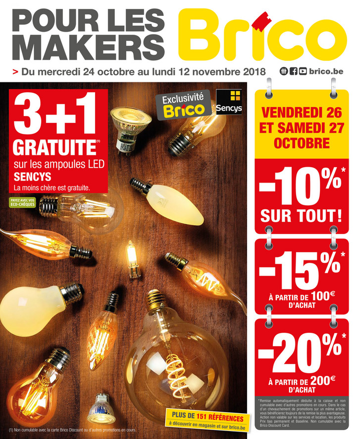 Folder Brico&BricoPlanit du 24/10/2018 au 12/11/2018 - Promotions de la semaine 43