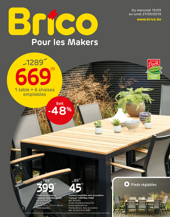 Folder Brico&BricoPlanit du 15/05/2019 au 27/05/2019 - Promotions de la semaine 20b