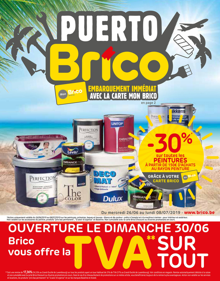 Folder Brico&BricoPlanit du 26/06/2019 au 08/07/2019 - Promotions de la semaine 25