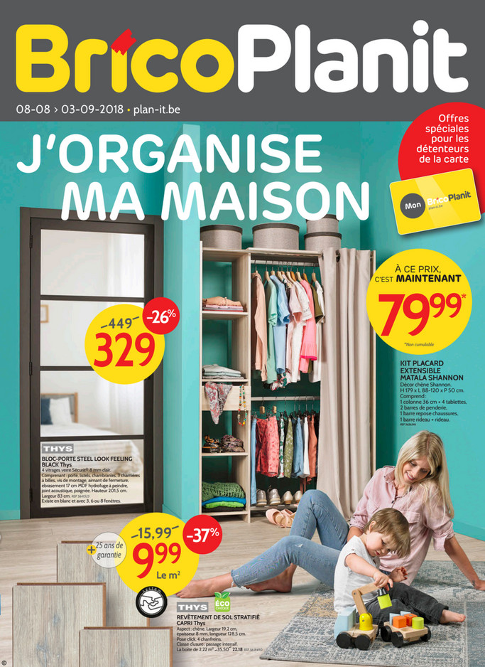 Folder Brico Plan It du 08/08/2018 au 03/09/2018 - J'organise ma maison