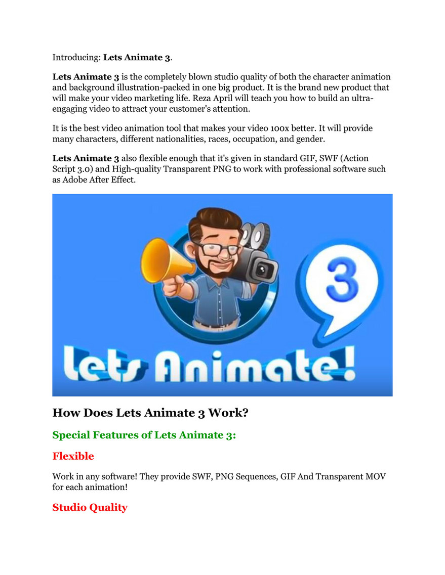 My publications - Lets Animate 3 review - Page 2-3 - Created with  