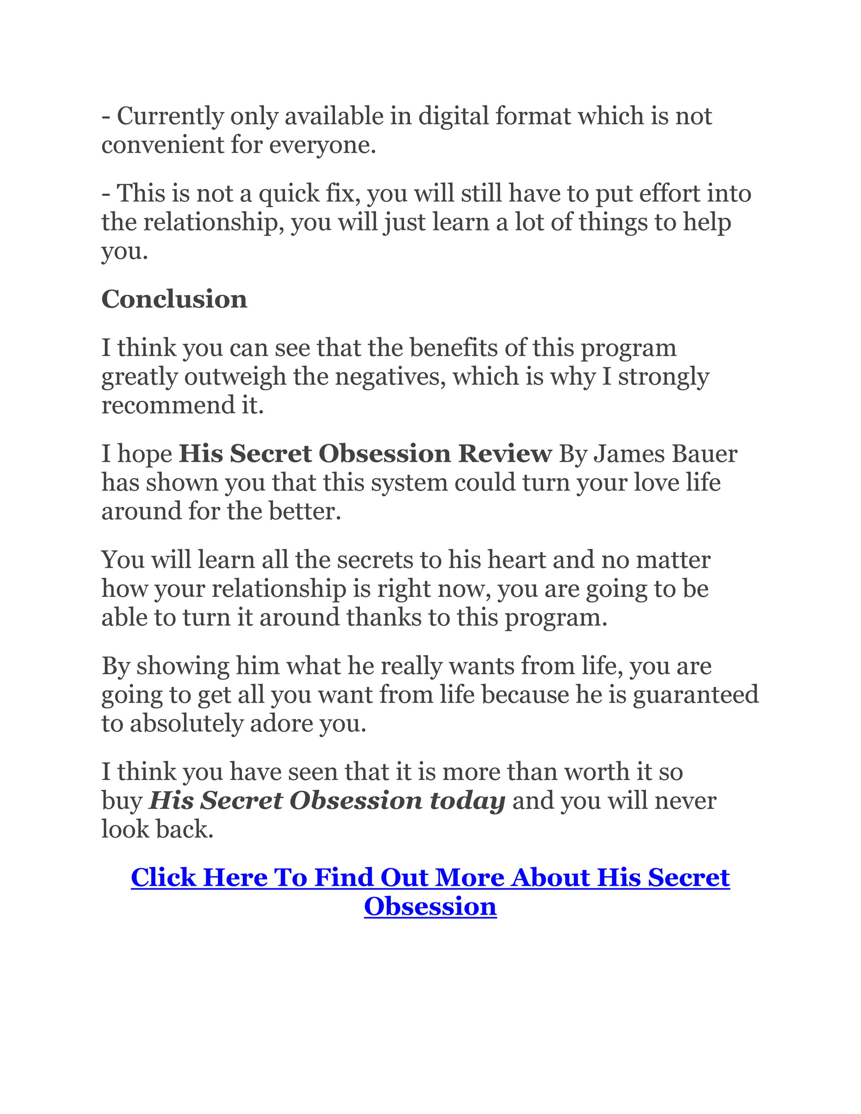 Stop Wasting Time And Start His Secret Obsession Review
