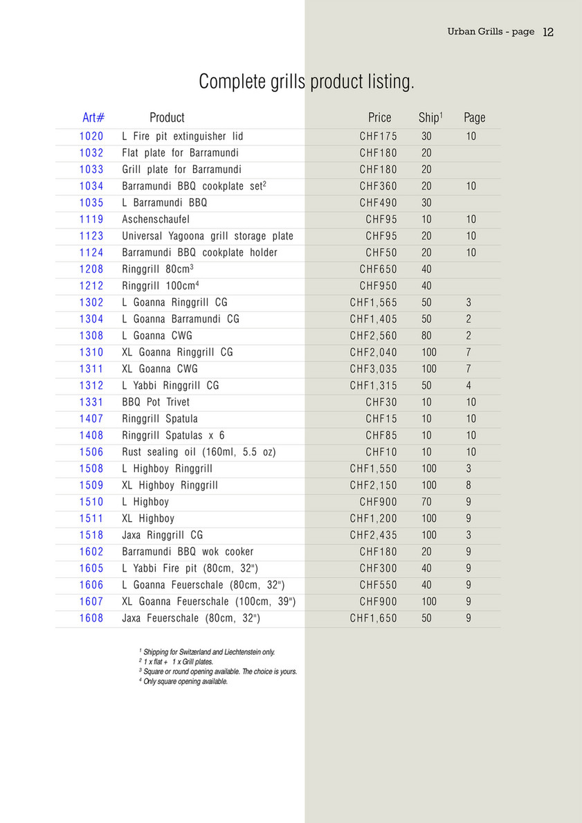 Yagoona Yagoona Urban Grills Pricelist 2017 Page 12 13