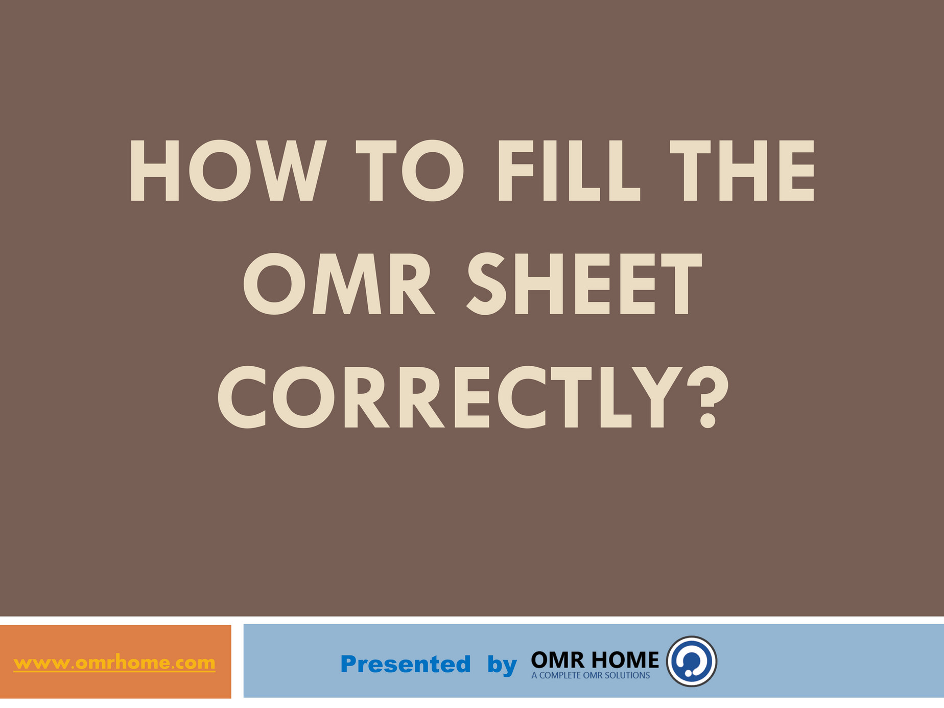 My Publications - How To Fill The OMR Sheet Quickly And Correctly ...