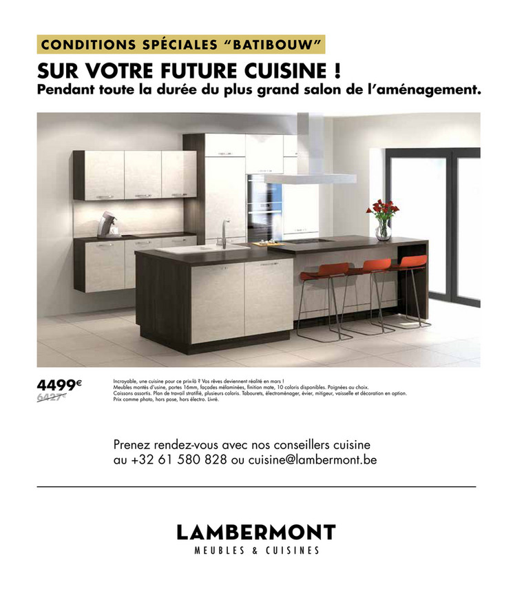 Folder Meubles et cuisines Lambermont du 01/03/2019 au 31/03/2019 - Promotions de la semaine 12