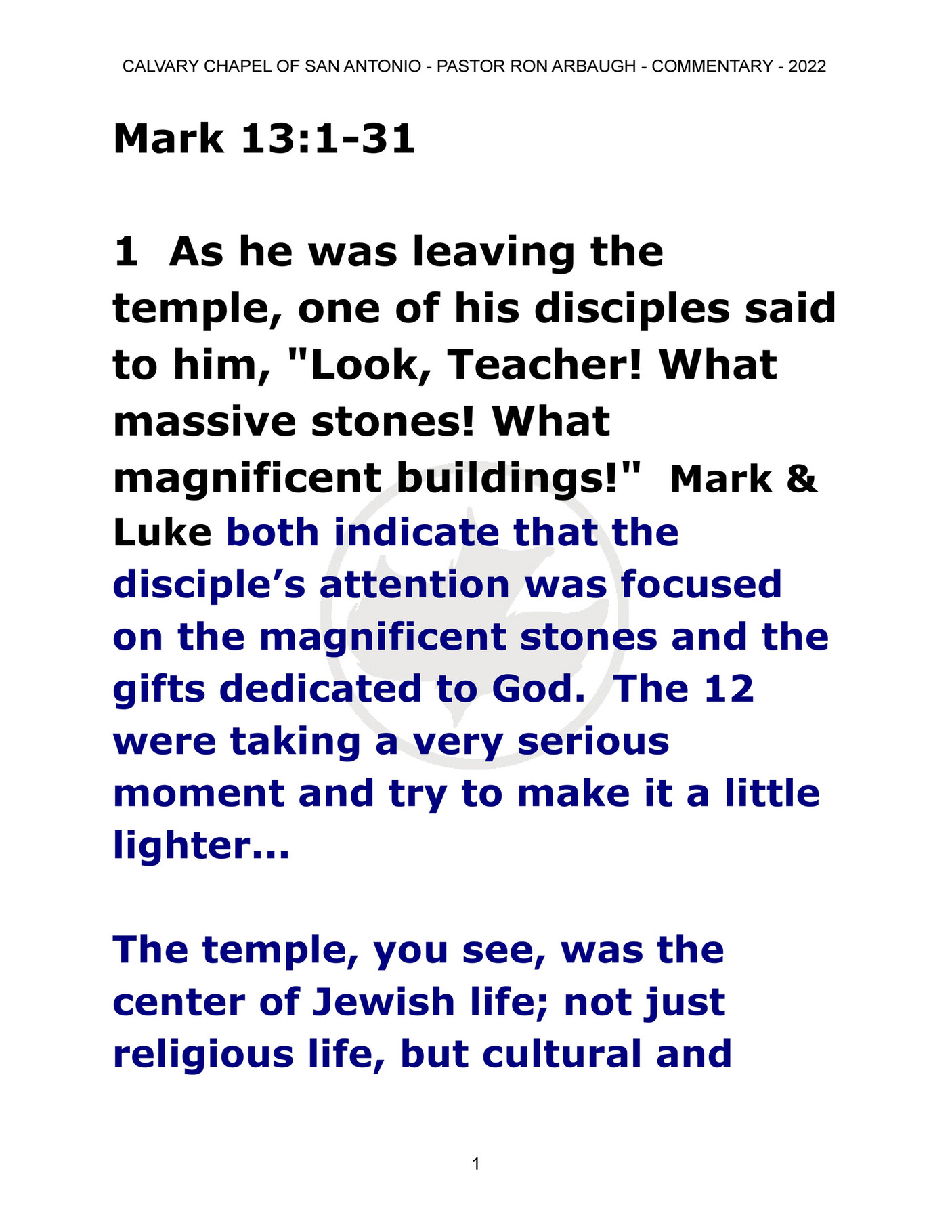 mark 13 1 3 meaning