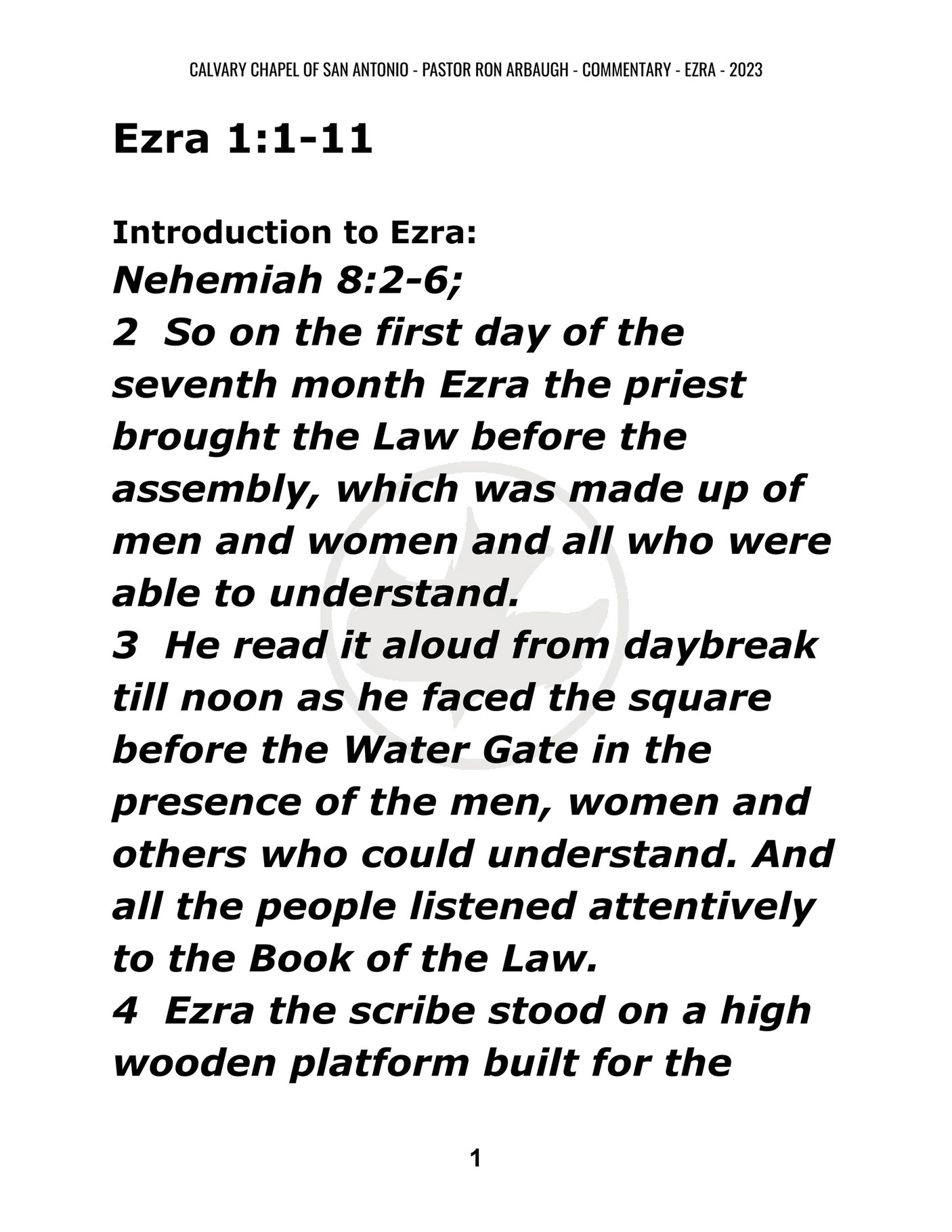 Sermons About Ezra 1 1 3