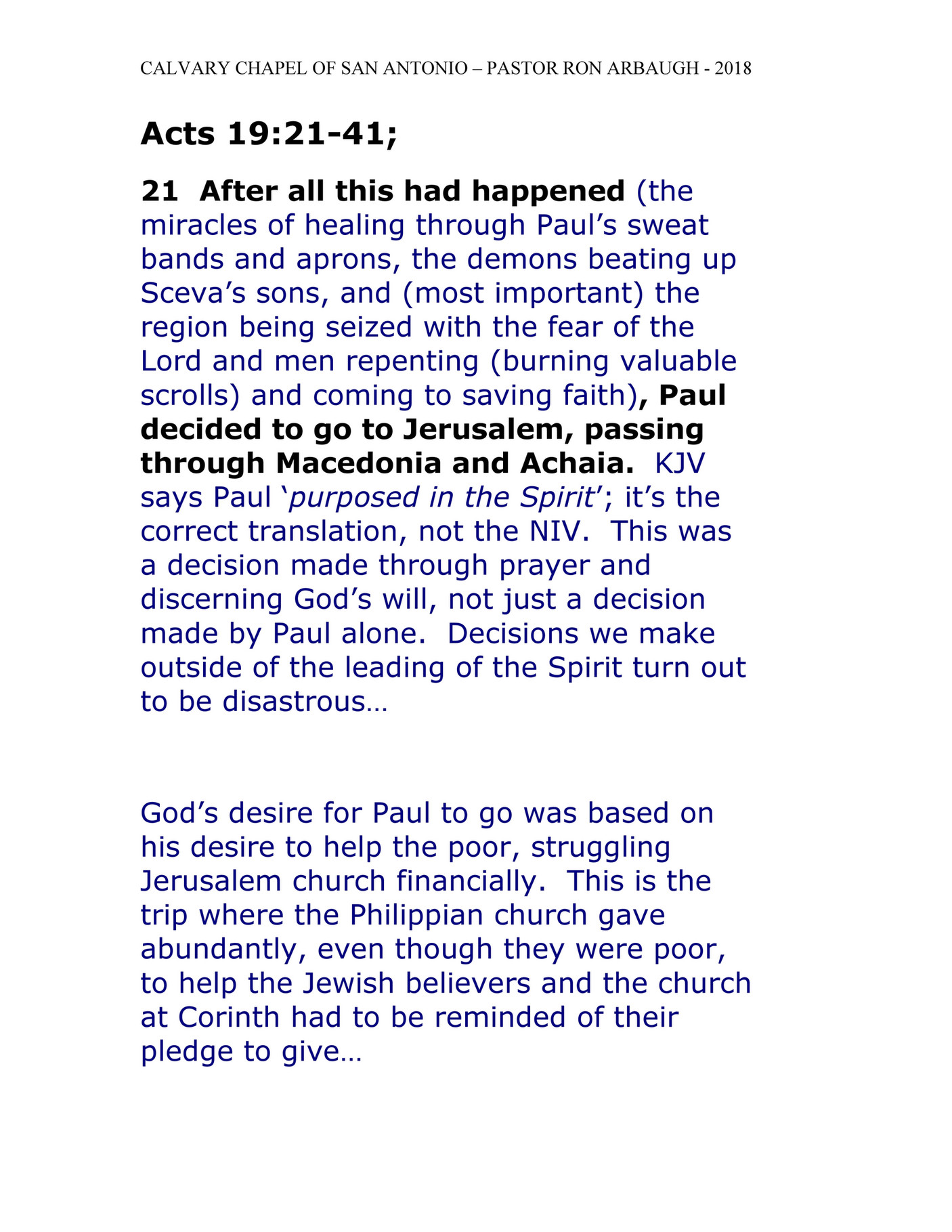 Acts 19 21 41 Summary Acts 19 21 41 Summary