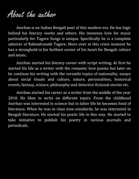 Salok Publishers Book By Anirban Page Created With About The Author Anirban Is An Indian Bengali Poet Of This Modern Era He Has Essay Science And Religion also Writing Essay Papers Personal Essay Thesis Statement