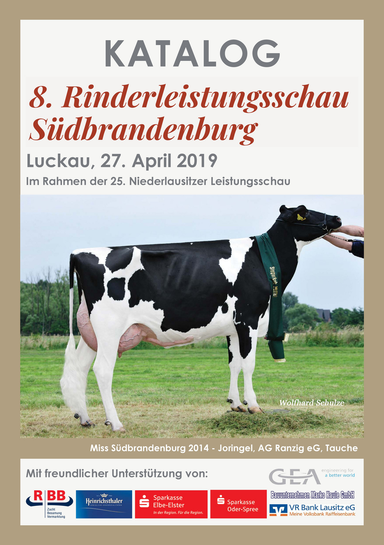 Katalog 8 Rinderleistungsschau Sudbrandenburg Luckau Seite 1