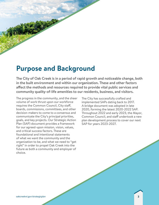 City of Oak Creek - City of Oak Creek Strategic Plan 2023-2027 - Page 2 ...