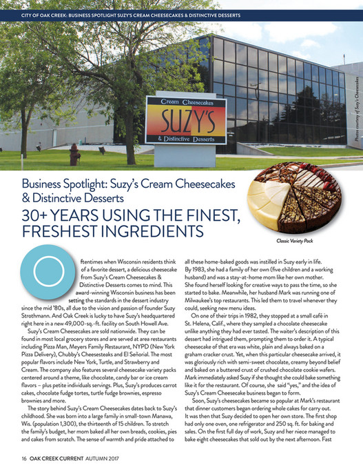 City of Oak Creek Autumn 2017 Oak Creek Current magazine Page 1617