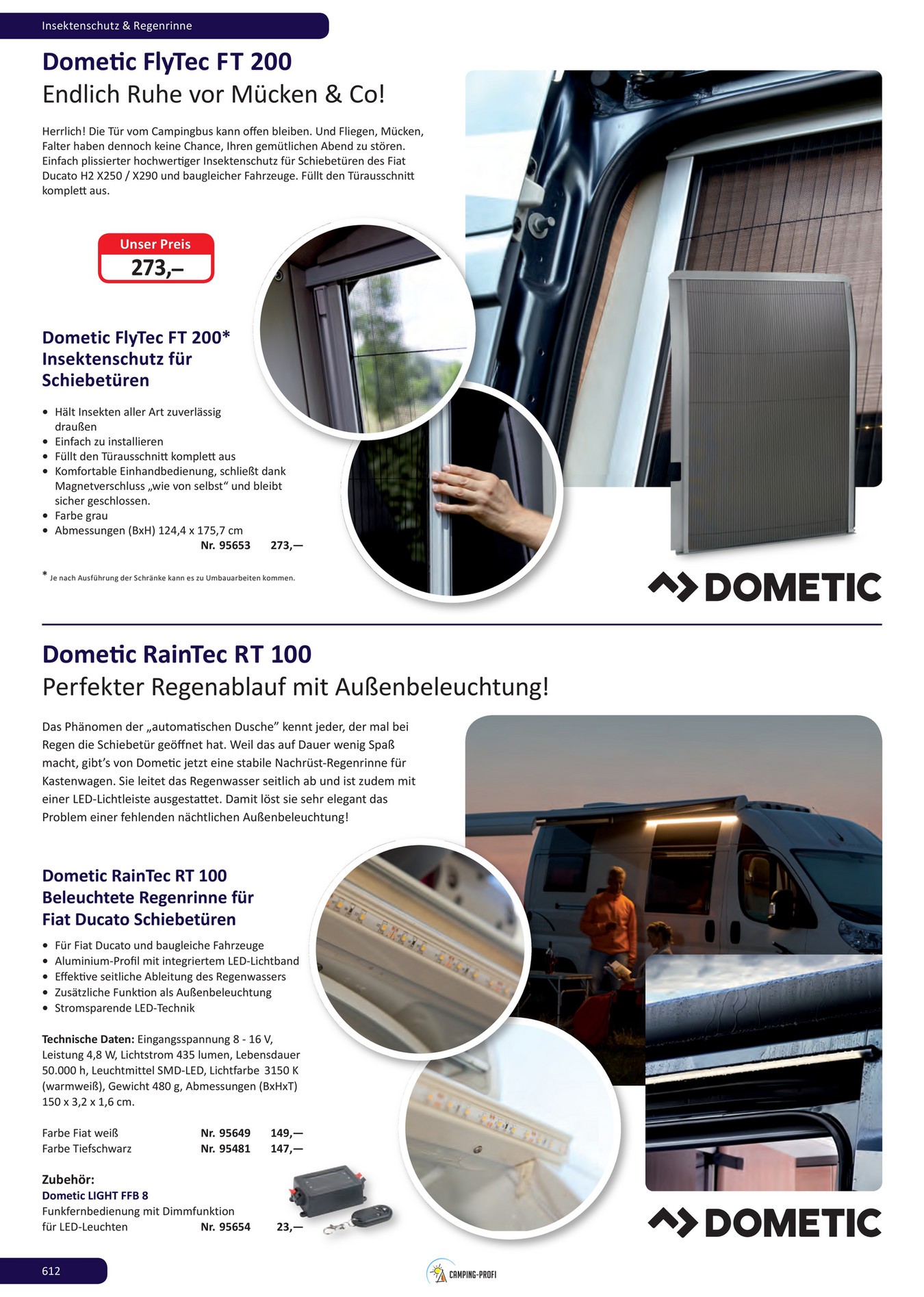 Dometic FlyTec FT200 Insektenschutz für Fiat Ducato Tür