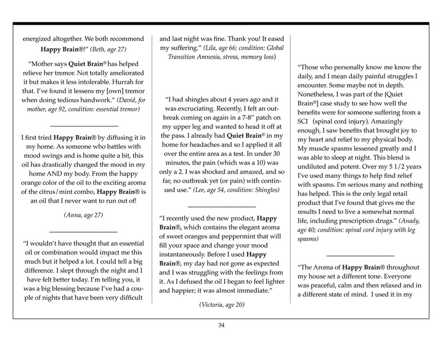 Laura Harris Smith Ministries QUIET BRAIN USER GUIDE Page 35 Created with