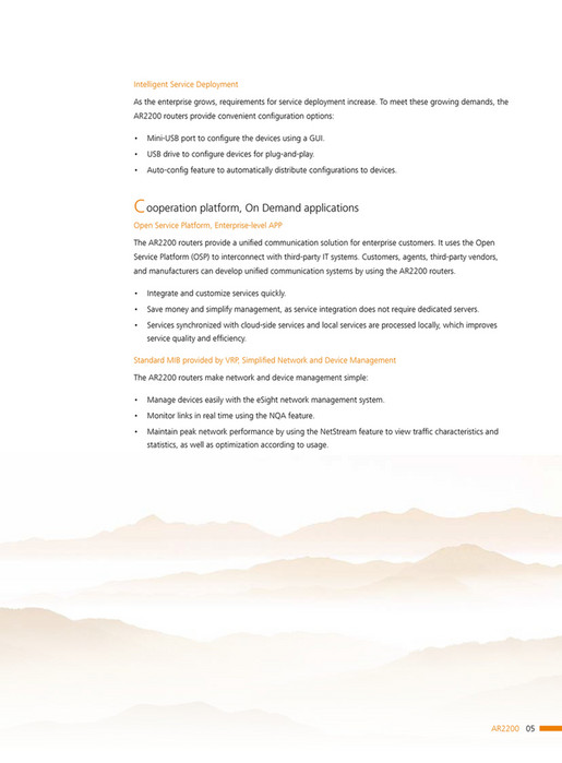 My publications HUAWEI AR2200 Series Enterprise Routers Datasheet (3