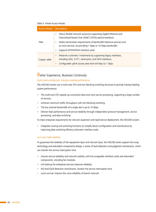 My publications HUAWEI AR2200 Series Enterprise Routers Datasheet (3