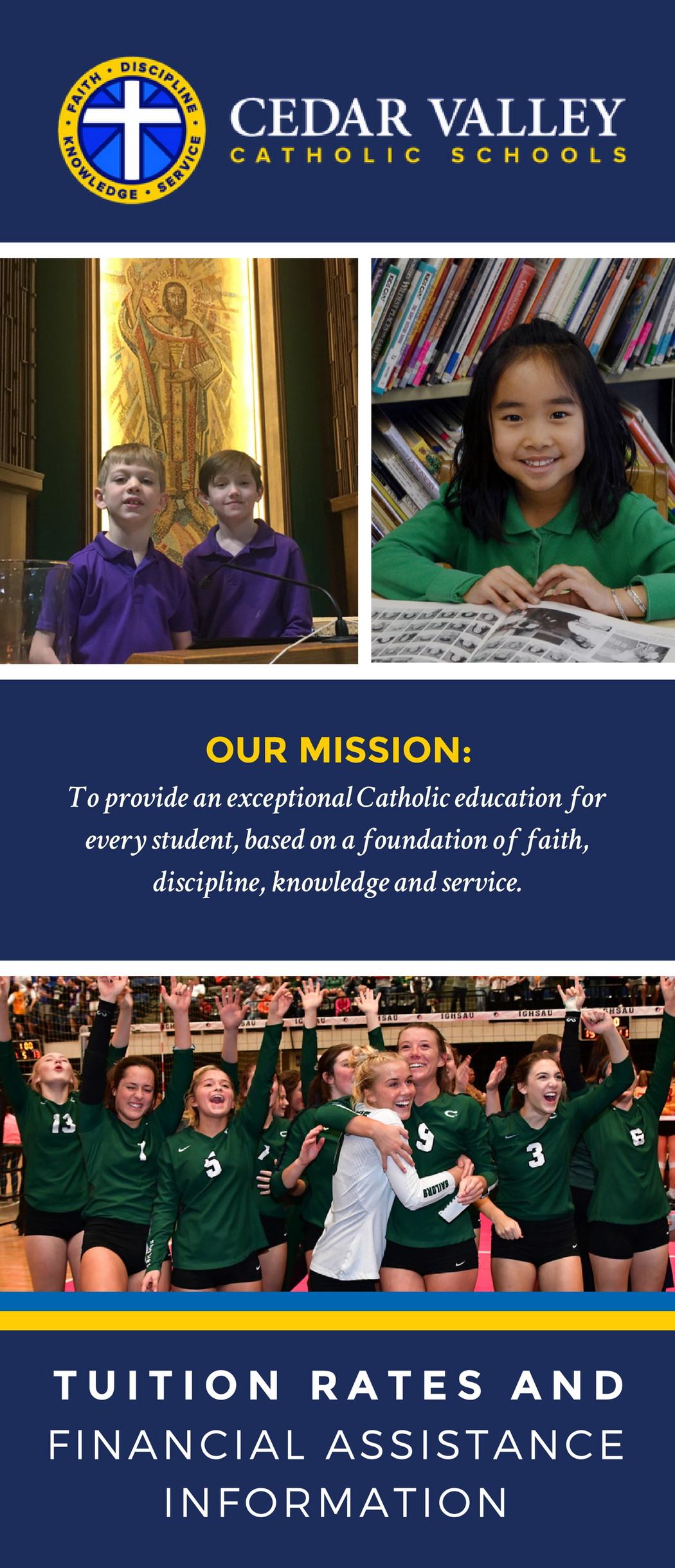 Cedar Valley Catholic Schools CVCS Tuition and STO Information Page